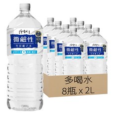 多喝水 微鹼性竹炭離子水, 2L, 8瓶