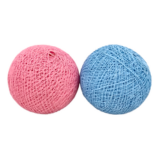 DoggyMan 多格漫 貓用毛線鈴鐺球, 彩色, 2個