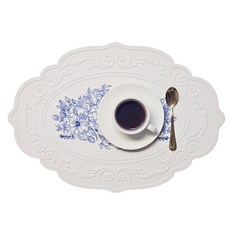 Casa Life 北歐矽膠餐桌墊, 43cm x 30cm x 厚度 2.3mm, 1個, 白色