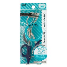 KAI 貝印 超彈力睫毛夾 KQ-3089 藍柄 輕鬆打造自然捲翹睫毛 附替換墊片, 1支