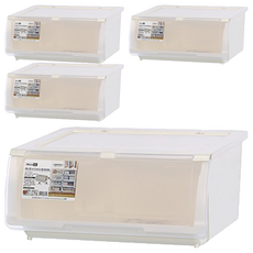 KEYWAY 聯府 奈思直取式整理箱 35L 1168g, 4個, 透明