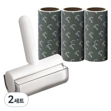 Home&Me Essential 迷你黏毛滾輪 本體 + 收納盒 + 補充蕊 4入, 2套