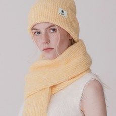미치코런던 베니 모자 + 목도리 세트