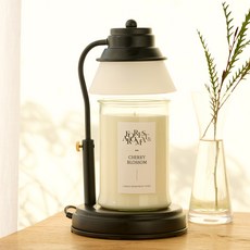 EinD 定時融蠟燈+大豆蠟燭 750g, Cherry Blossom, 黑色(融蠟燈)