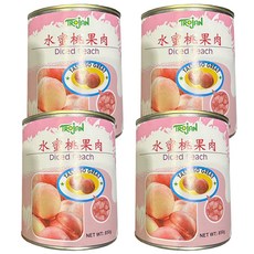 TROJAN 傳佳 水蜜桃果肉, 850g, 4罐