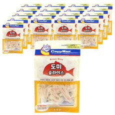 캐티맨 고양이 슬라이스 간식, 도미맛, 25g, 18개