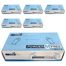 Winner 薇霓兒 PVC手套 無粉 100入/盒, M(24.5 x 11cm), 6盒
