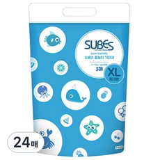 슈베스 팬티형 수영장 기저귀 아동용, 24매