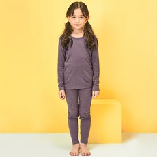 유니프랜드 아동용 히트 바이로프트 웜 9부 발열 실내복 상하세트