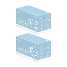 위즈윈 비말차단 덴탈 일회용마스크 라지 KFAD, 50개입, 2개, 흰색
