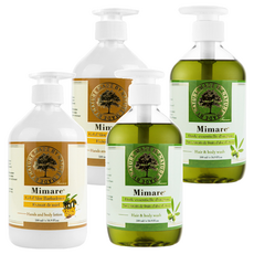 Mimare 奧勒岡精油洗髮沐浴露 500ml + 蜂蜜蘆薈潤膚乳 500ml, 4瓶