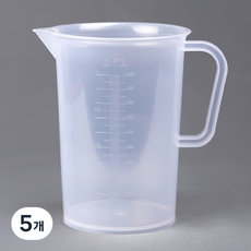 PP 반투명 계량컵, 화이트, 1L, 5개
