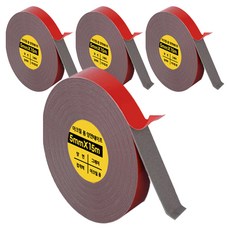 DADA 壓克力泡棉雙面膠帶 5mm x 15m, 灰色, 4個