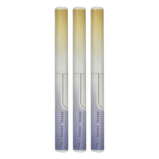 KOKUYO 國譽 Pastel Cookie Sora攜帶剪刀 不鏽鋼刀刃 ABS樹脂外殼 H131mm, 黃色 + 紫色, 3支