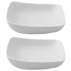 INOMATA日本方形餐盤塑膠盤子 輕巧耐用 百搭, 白色, 2組, 17號