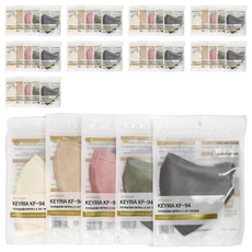 키리아마스크 새부리형 컬러 황사 마스크 중형 KF-94 5종 x 20p 세트, 10개입, 10개, 아이보리 + 베이지 + 로즈골드 + 카키 + 다크그레이