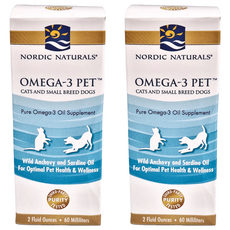 Nordic Naturals 寵物魚油 Omega-3 Pet 貓與小型犬適用 60毫升, 60ml, 健康護理, 2瓶
