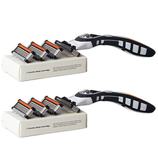 Rage Society 剃須刀套組, 剃須刀柄 + 5 刀片刀片架 4p, 2套