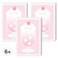 도나와 친구들 과일소다 떡메모지, 복숭아 도나, 6개, 100매