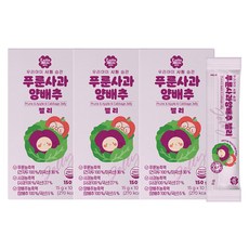 룰루맘 우리아이 시원습관 푸룬사과양배추 젤리, 150g, 3개, 푸룬 + 사과 + 양배추 혼합맛