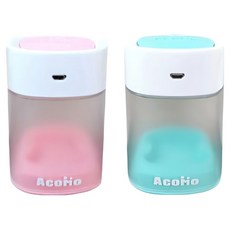AcoMo USB 紫外線 2分鐘奶嘴個人消毒器 2入, 無雙酚A, 體積小, 紫外線+臭氧消毒, 殺菌率99.9%, Micro USB供電, 迷你消毒盒, PPS2-P + PPS2-T, 粉色 + 蒂芙尼綠