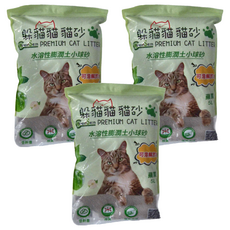 躲貓貓 水溶性膨潤土小球砂, 蘋果 5L, 低粉塵, 除臭, 3袋