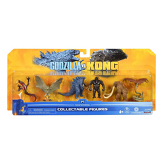 Playmates TOYS 哥吉拉對金剛 迷你公仔 吊卡 約4公分 6入組, 1入
