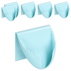 E.City 免釘無痕瀝水壁掛香皂架 顏色隨機 浴室收納好幫手 輕鬆安裝, 6個