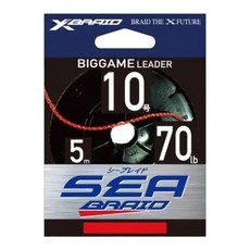 YGK X-BRAID SEA BRAID大物前導線 10號 70lb 5m, 紅色, 1個