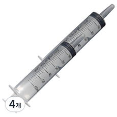 LivingHomeDetail 寵物餵食用注射器 半透明, 4個, 60ml