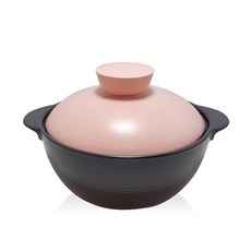 雙耳陶瓷砂鍋+粉色鍋蓋 1號, 1入, 15.6*11.5cm
