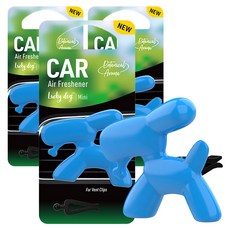 코가도 럭키독 미니 차량용 방향제, 스쿼시 마린, 3개