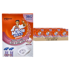 Mr Muscle 威猛先生 潔廁清香凍補充管 璀璨花舞 2入, 76g, 12盒