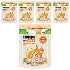 내아이애 순수 야채 양파링, 양파맛, 40g, 5개