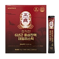 NEWPRICE 正直6年根紅參精華每日條, 1個, 1kg