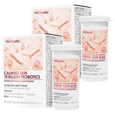 위시헬씨 진정피부 100억 유산균, 30정, 2개