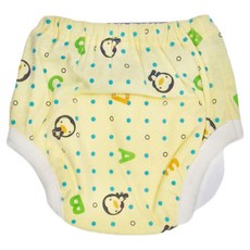 PUKU 藍色企鵝 學步尿布褲 天然棉 透氣舒適, 黃色, 1件