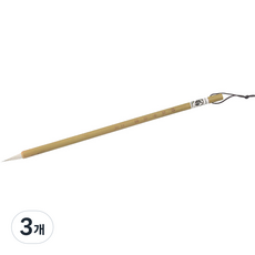 書法練習用東洋畫筆 11 白雲, 3個, 中號(26 x 0.9 cm)