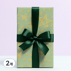 POPO FANCY 金星塑膠蒸鍍捲筒包裝紙 小 26.5cm x 20m, 綠色, 2個