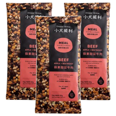 Doggy Willie 小犬威利 犬用 乾飼料 蘋果甜菜牛肉, 15g, 3包