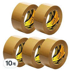 Sinil Tape 輕包裝封箱膠帶 48mm x 80m, 黃色, 10個