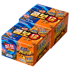 ORION 好麗友 巧克力餅乾 45g*6入 + MIZ迷你巧克力脆片 42g*6入, 2盒