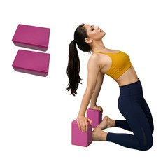 사비나 폼브릭 스트레칭 요가블럭, 핫핑크, 2개