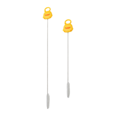 PiYOPiYO 黃色小鴨 吸管刷 Set 2入，高級杜邦尼龍刷毛，材質柔軟，使用安全, 1組