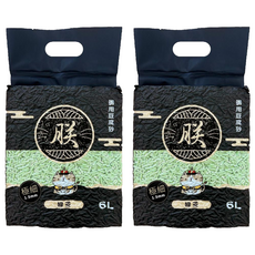 朕 豆腐砂 三秒凝結 不黏底 使用方便 御用等級 價格親民 快速溶解 沖馬桶不堵塞 極細1.5mm 綠茶 6L, 2包