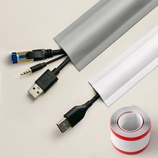 탐사 케이블 몰딩 테이프 3m, 화이트, 1개