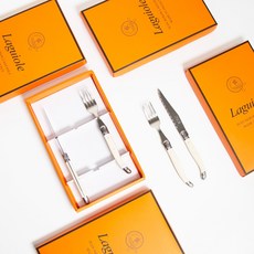 장네론 라귀올 디너 커트러리 세트 2p, 아이보리, 스푼 + 포크, 1세트