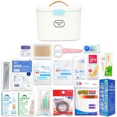 반창고닷컴 헬씨 메디슨박스 구급함 화이트 B 17종, 1개