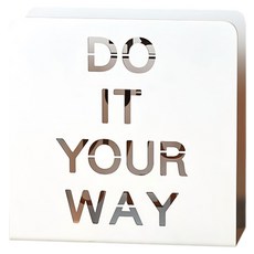 OPUS 東齊金工 一句話收納架/經典名言信件架/勵志文具/餐巾架 LE-be14W, 白色, 1個