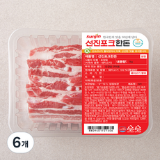 선진포크 한돈 오겹살 구이용 (냉장), 1kg, 6개